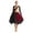 Burgundy&Black, variant on YiZYiF Women's Praise Lyrical Dance Dress Asymmetric Liturgical Dancewear Church Worship Prayer Gown Burgundy&White L