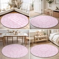 thumbnail image 4 of Small Round Rug 3Ft, Pink Boho Flowers Non-Slip Washable Circle Rugs Carpet, Vintage Ethnic Flowers Botanical Indoor Outdoor Rug Floor Mats Throw Runner for Bedroom Living Room Bathroom, 4 of 8