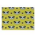thumbnail image 1 of Animal Cutting Board, Smiling Panda Bear Heads and Little Heart on Yellow Background, Decorative Tempered Glass Cutting and Serving Board, Small Size, Yellow White and Black, by Ambesonne, 1 of 1