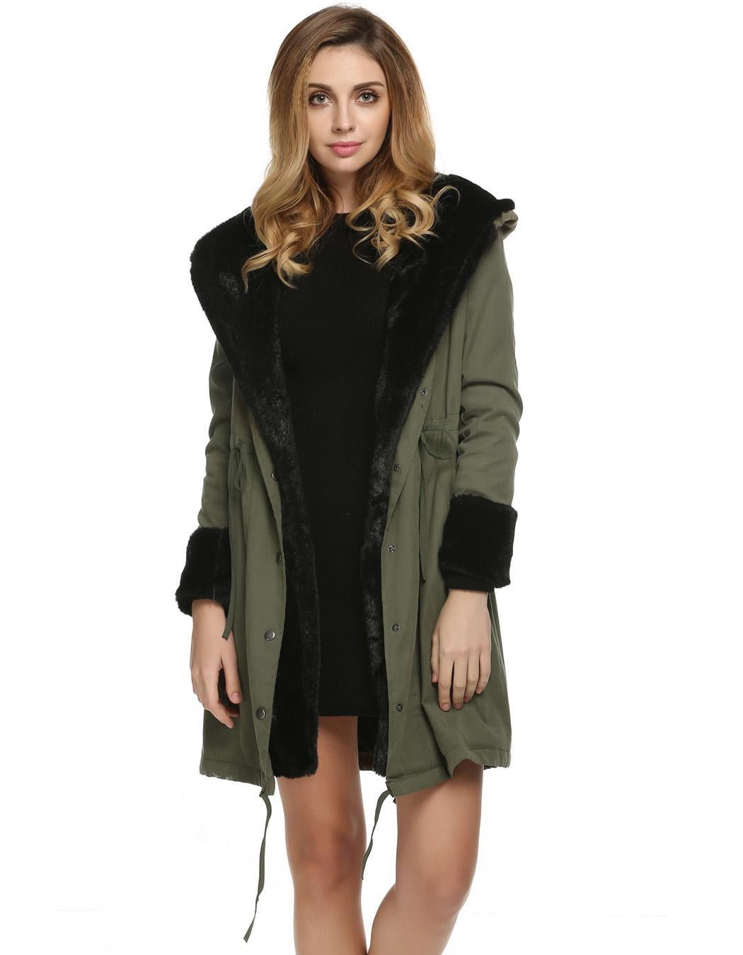 (S M L XL XXL XXXL)Ladies Jacket womens Winter Coats Winter Warm Thick Faux Fur Coat... by