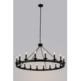 thumbnail image 4 of Aiwen Modern Oversize Wagon Wheel Chandelier, Rustic Ceiling Light Fixture For Living Room, Dining Room, Kitchen Decorative Light, 4 of 7