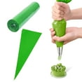thumbnail image 2 of 100-Pack 21 Inch Disposable Pastry Bags - Green Food Grade Piping Bags for Cake Decorating, Cookies & Royal Icing - Leakproof Tipless Frosting Bags for Baking & Confectionery, 2 of 5