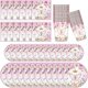 thumbnail image 5 of Juego de vajilla desechable con diseño de mariposas, platos de papel, servilletas y pancartas, decoraciones para fiestas de cumpleaños de niñas, suministros para baby shower infantil., 5 of 5