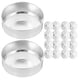 thumbnail image 1 of 150 latas de aluminio para velas de té: vasos metálicos vacíos para velas aromáticas caseras - multiusos para velas de té con cera derretida, 1 of 8