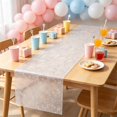 thumbnail image 5 of PoyoKee Sheer Table Runner 118" x 11", Sheer Star Table Cloth, Golden Organza Tablecloth, Party Decorations for Kitchen and Dining Home Decor Wedding, 5 of 6