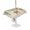 SpringGreen Beige Wheat, variant on Outdoor Tablecloth with Umbrella Hole for Patio/Picnic/Party/Camping, Spring Botanical Waterproof Table Cloth Round Cover Washable, Green Leaves Deers Birds Flowers Gray Plaid (Dia 54")