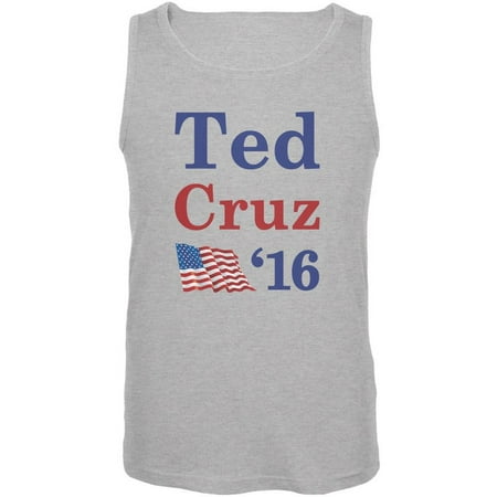 Election 2020 16 Flag Ted Cruz Heather Grey Adult Tank Top - 2X-Large