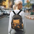 thumbnail image 7 of JIALIOU Mini Backpack Purse for Women Quilted Casual Daypack Small Travel Shoulder Bag, Angry Cat Playing Guitar, 7 of 7