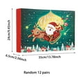 thumbnail image 2 of Countdown Sets Advent Calendar Socks for Kids – 24 Days of Festive Designs Featuring Santa and Snowman Patterns, 2 of 5