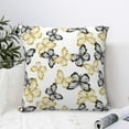 thumbnail image 4 of Pofeuu Golden Glitter Butterflies Print Double-sided plush pillowcase Square Throw Pillow Covers Pillows Cover for Living Room Bedroom Sofa Couch Cushion Cover（No pillow core）-24"x24", 4 of 7