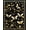 Black, Pattern 1, variant on Flatwoven High Traffic Area Rug, Stylized Bug Themed with Artistic Insect Illustrations, Non Slip, Stain Resistant, Washable Area Rugs for Living Room, Bedroom(Gold, 2X3)