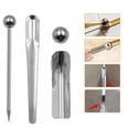thumbnail image 1 of FUTUREORYY 4pcs/set Tile Tools Trowel Double Hole Silver Tile Flooring Tool for Kitchen, 1 of 8