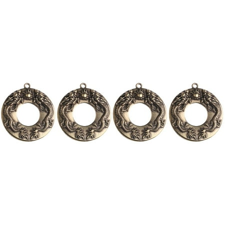 

NICEXMAS 4 pcs Delicate Brass Craft Dragon Pendants Craft Decors Retro Hanging Decors