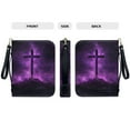 thumbnail image 5 of Kuiaobaty Galaxy Cross Print Bible Cover for Women Men, Multifunctional Bible Bags with Wrist Strap, PU Leather Bible Case Book Cover Bible Accessories with Handle, Size XL, 5 of 7