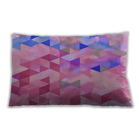 Ahgly Company Outdoor Rectangular Contemporary Lumbar Throw Pillow, 13 inch by 19 inch