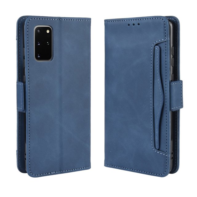 Case for Samsung Galaxy S20 Cover Adjustable Detachable Card Holder Magnetic closure Leather Wallet Case - Blue