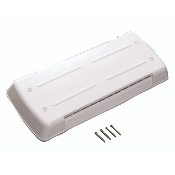Ventmate Refrigerator Vent Cover 65528 Direct Replacement Lid For Dometic Refrigerator Vents; New Style; 25-1/2 Inch x 10 Inch; Polar White; Plastic; With Mounting Screws