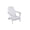 White, variant on Banome All-Weather Folding Adirondack Chair - Stackable, Ergonomic Design, Relaxing Arm Rests - HDPE Construction