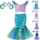 thumbnail image 2 of Disfraz de sirenita para niñas, conjunto de tutú de princesa para Halloween, ropa elegante para fiesta de cumpleaños y carnaval, 2 of 5