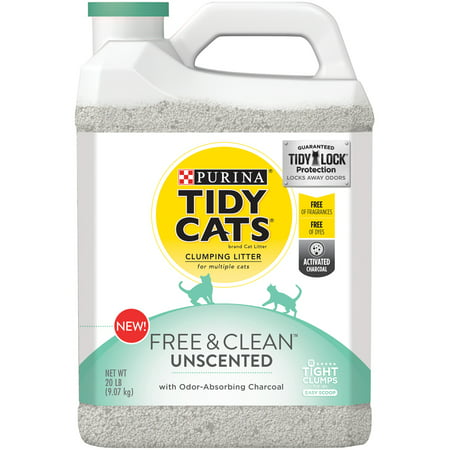 Purina Tidy Cats Free & Clean With Tidylock Protection Clumping Cat Litter - One 20 Lb. (Best Clumping Cat Litter 2019)