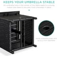 thumbnail image 5 of VibrantEcho Wicker Side Table with Umbrella Hole, Square PE Rattan Outdoor End Table for Patio, Garden, Poolside, Deck w/UV-Resistant Frame, Storage Space - Black, 5 of 13
