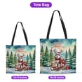 thumbnail image 5 of Merry Christmas Santa Reindeer Antlers Siberian Husky Sleigh Xmas Winter Holiday All Over Print 3D Canvas Tote Bag Husky Dog Lover Gifts Reusable Handbag - 00023, 5 of 5