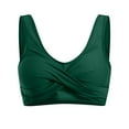 thumbnail image 4 of Yindaity Sports Bra Swim Top Womens Bathing Suits Tummy Control Underwire Bikini Top Only - Push Up Bathing Suit Top Padded Swim Bra 2025 Swimsuits Top Tankini Swim Tops for Women(Dark Green,M), 4 of 7