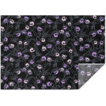 Halloween Goth Skull Tablecloth, Gothic Skeleton Table Cloth Waterproof, Halloween Kitchen Table Decor for Dining Holiday Party 60x84 Inch Rectangular