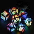 thumbnail image 2 of LED Dice Set of 7  DND Dice Rechargeable with Charging Box  Shake to Light Up Colorful Dice  Dungeon and Dragons Dice USB Port Charging  Role Playing Dice for D&D Table Games, 2 of 20
