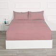 thumbnail image 1 of Ticking Stripe Sheet Set,4 Piece Full Size Microfiber Bedding,burgundy Red And White Pinstripe Patterned,deep, 1 of 5