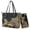 Black-Leopard Print, variant on Dragonfly Print Satchel Purse for Women, Sunflowers Stars Print Shoulder Bag Purse with Adjustable Strap, Waterproof Leather Tote Handbag Set for Travel, Black