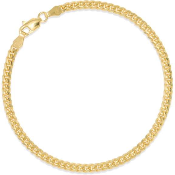 Floreo 10k Yellow Gold 2.5mm Solid Miami Cuban Curb Bracelet 8 Inch