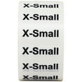 thumbnail image 1 of Clear X-Small Clothing Size Strip Stickers | 1.25 x 5" Inches Wide | 125 Pack, 1 of 7