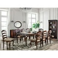 thumbnail image 3 of Furniture of America Pienne 9-Piece Dark Walnut Wood Carved 78-Inch Dining Set, 3 of 7