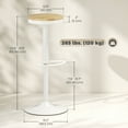 thumbnail image 3 of HOMCOM Tabourets de Bar en Bois Ensemble de 2 Tabourets de Bar Pivotants Réglables Blanc Naturel, 3 of 10