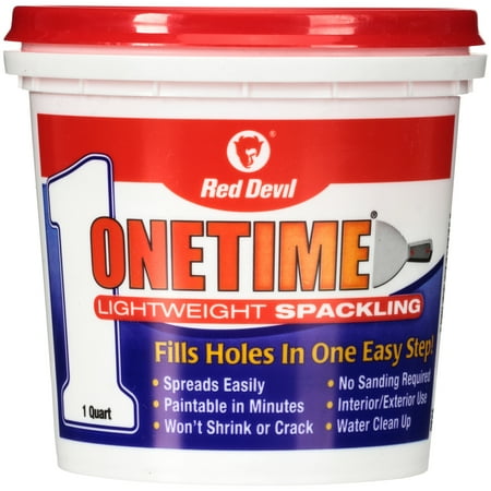 Red Devil ONETIME 32 oz Lightweight Spackling, Premixed Wall Filler, Single Pack