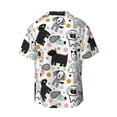 thumbnail image 2 of Vsdgher Funny Puppy Print Men's Wrinkle Free Untucked Cuban Shirt Business Casual Button Down Shirts Short Sleeve Shirt, 2 of 7