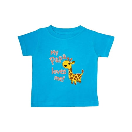 

Inktastic My Papa Loves me- cute giraffe Gift Baby Boy or Baby Girl T-Shirt