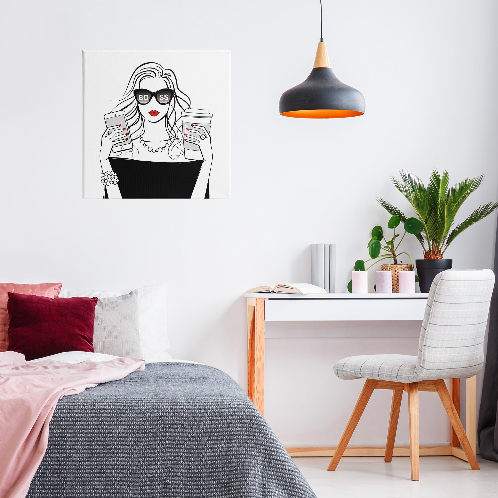 Stupell Industries Chic Boss Morning Coffee Moment Canvas Wall Art, design by Martina Pavlova