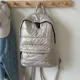 thumbnail image 4 of Mochila de hombro de moda para mujer, mochila escolar de algodón acolchada, mochila informal para mujer, impermeable, para otoño e invierno, bolsos de viaje, 4 of 5