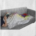 thumbnail image 6 of Retro Soft Flannel Fleece Throw Blanket, Party Theme Splashing Dancing Girls Abstract Illustration Design Pattern, Cozy Plush for Indoor and Outdoor Use, 50" x 60", Multicolor, by Ambesonne, 6 of 6