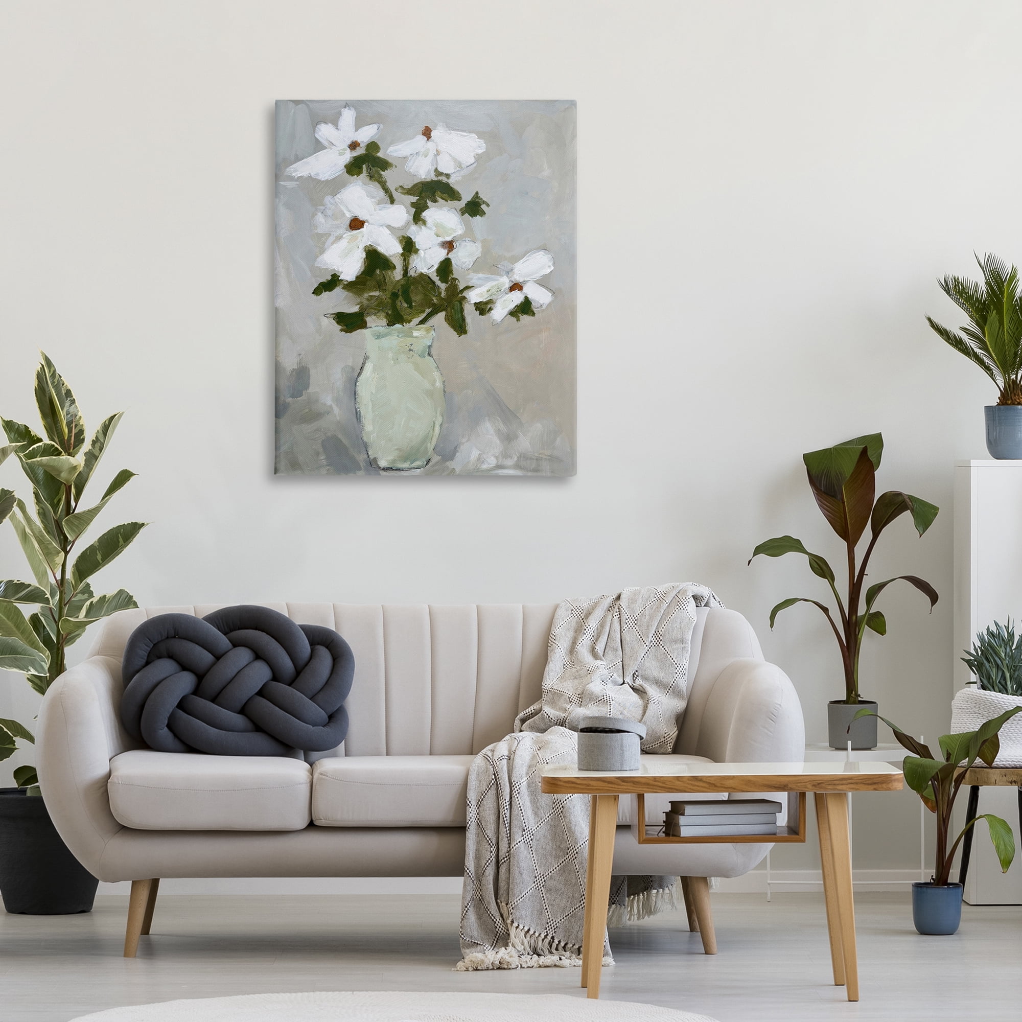 Stupell Industries Cosmos Flowers Serene Rustic Vase Canvas Wall Art, design by Chloe Elliot
