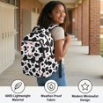 thumbnail image 4 of Aplkyhs Pink Cow Print Kids Backpack Set 4Pcs Kids Backpack for Girls with Lunch Box Pencil Case and Water Bottle Case Cover Suitable for Elementary Middle School High School, 4 of 7