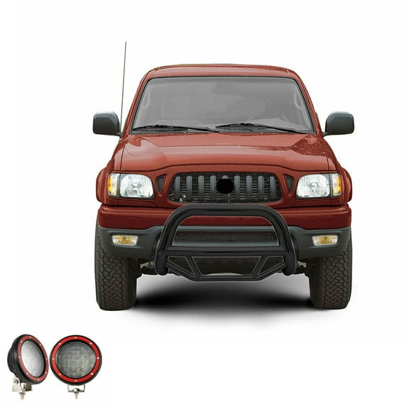 Black Horse Max Bull Bar Kit No skid plate Black Compatible with 1998-2004-Toyota Tacoma-MBB-TOB4701-PLFR