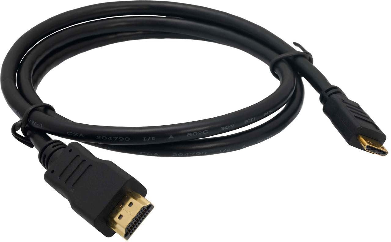 3 Feet Mini-HDMI to HDMI Cable for Sony CyberShot DSC-WX9; Alpha NEX-5 Camera 