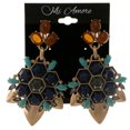 thumbnail image 2 of Ornate Post Dangle Earrings With Faceted Accents Gold-Tone, 2 of 2