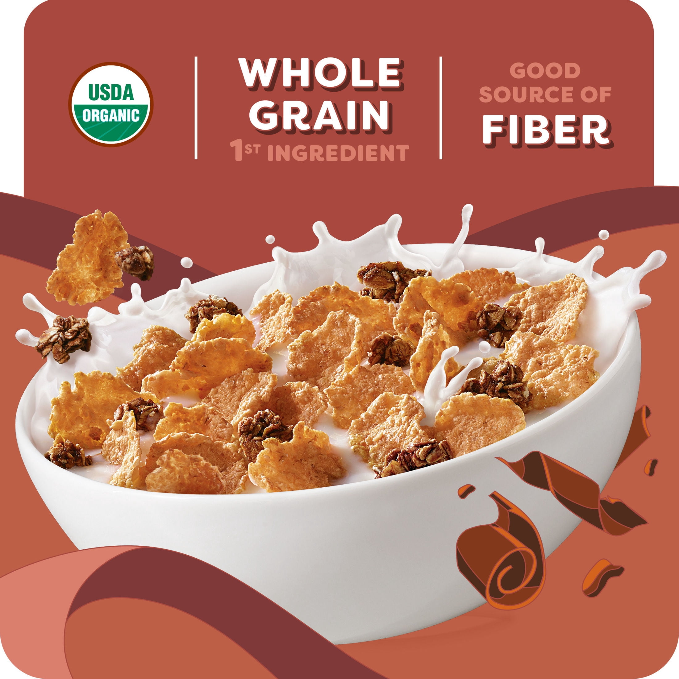 Kashi Cocoa Clusters Breakfast Cereal, Organic, 17.2 oz