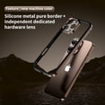 thumbnail image 4 of Metal Bumper Case For iPhone 16 15 Pro Max 14 Plus 13 15Pro 14Pro 16Pro 16Plus Camera Lens Protection Cover Phone Accessories black For iPhone 15 Plus, 4 of 6