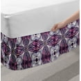 thumbnail image 2 of Vintage Bed Skirt, Vintage Style Geometrical Ornament Stripes and Circles in Vibrant Colors Print, Elastic Bedskirt Dust Ruffle Wrap Around for Bedding Decor, 4 Sizes, Lavender Plum, by Ambesonne, 2 of 2