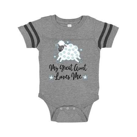 

Inktastic My Great Aunt Loves Me Lamb Gift Baby Boy or Baby Girl Bodysuit